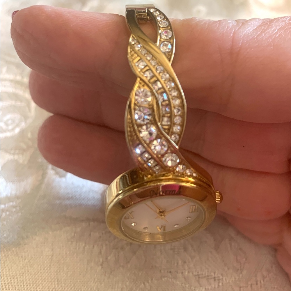 Goldtone and Rhinestones Embellished Women’s Watch - Picture 2 of 6